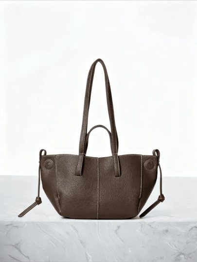 CHICVUE New Fashion Casual Simple Large Capacity Tote Brown Handbag, New Arrival Tote Bags For Woman Winter Gifts