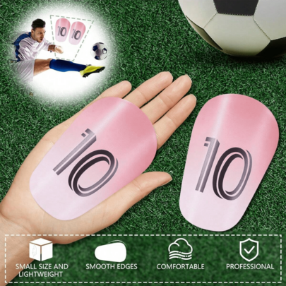 2pcs Pink Pull-On Football Leg Guards - Lightweight Mini Master Design, Multiple Sizes XS-10, Ergonomic Fit For Soccer Players, All-Season Sports Gear, Compatible With Athletic Socks & Shinguards, Football Leg Sleeves