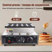 Maquina Industrial Eléctrica Mini Pancakes Wafleras Hotcakes, 25 Agujeros, Maquina para mini pancakes - Tipo de Enchufe A USA (110-127V) - Ver 1