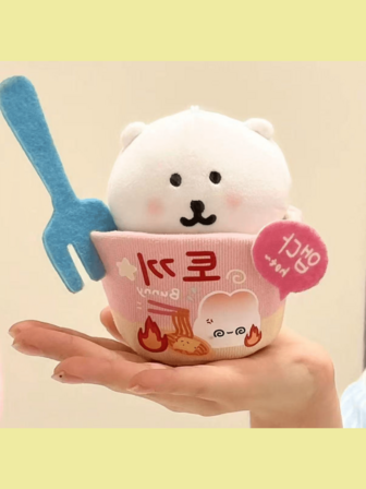 Ny het kryddig kycklingramenkopp dockkläder 10 cm dockkläderförvaring 13 cm dockkläder figur rekvisita, söta dockkläder, rolig liten present