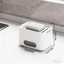 1个ABS材质手动按压式厨房皂液器，泵式洗洁精容器，可重复灌装洗手液和洗洁精瓶 - 彩色 - 查看 4