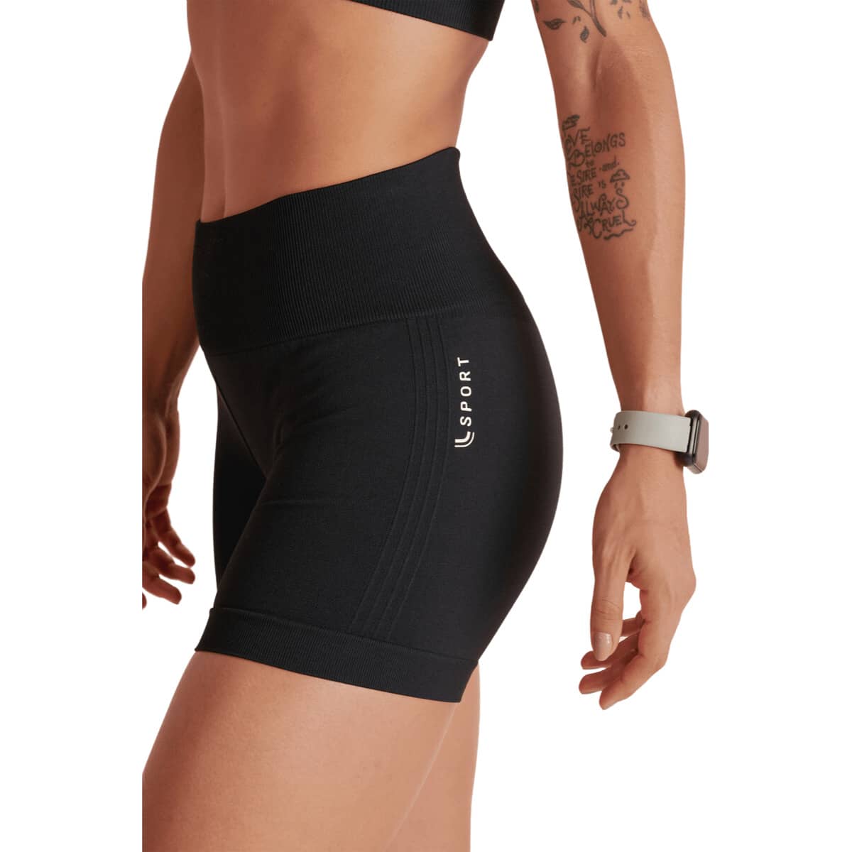 LUPO Short Legging Lupo Sport Feminina - Preto - Visão 1