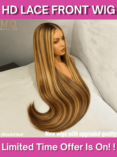 Bling Hair 30 Inch Honey Blonde Body Wave Lace 13x4 5x5 Transparent Lace Front Straight Wigs Human Blended Hair Brazilian 200% Density 8-30 Inch Natural Looking Beginner Friendly Lace Frontal Wigs For Women Pre Plucked Pre Cut 13x4 Glueless Human Blended Hair Wig Natural Hairline No Glue