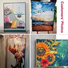 铝合金DIY外框，适用于30x40、40x50、40x60厘米画布，黑金配色，适用于油画、艺术版画、艺术作品，可用于风景画、人像画、客厅墙面装饰（不含玻璃和内框） - 彩色 - 查看 11