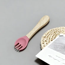 8-Piece Baby Silicone Feeding Set, Suction Cup Divided Plate, Double-Handle Straw Cup, Anti-Spill Bowl, Adjustable Waterproof Baby Bib, Fork Spoon, 6+ Months Toddler Self-Feeding Training Kit - Multicolor - View 18