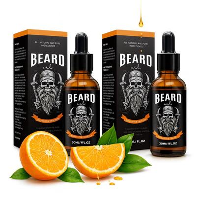 2 件 30 毫升胡须油，含茶树油、柑橘油和荷荷巴油 - 保湿、软化和调理 - 使胡须浓密并增强
