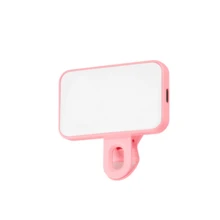 1pc Selfie LED Fill Light, 3 Lighting Modes, Adjustable Brightness, USB Rechargeable, Portable Detachable Clip. Suitable For Smartphone Photography Lighting, Laptop, Tablet, Meetings, Makeup, And Holiday Occasions. Built-In 250mAh Rechargeable Lithium Battery.