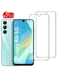 قطعتان من غشاء حماية الشاشة لموبايلات Galaxy A16 5G/A15/A14/A54/A55/A52، فيلم زجاج مقسى، غشاء حماية الشاشة للأيفون 16 برو ماكس 16 16 برو 16 بلس 15 14 13 12 11 سهل التركيب ، شفاف مضاد للخدش ملائم للحافظات ، قطر الشاشة 6.7 بوصة هدية مناسبة لعيد الميلاد، العائلة والأصدقاء، إكسسوارات الهاتف