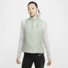 Zip Up Quilted Sports Vest Down Jacket - Green - View 2