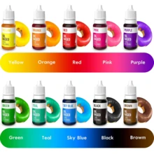 Oil-Based Baking Decorating Colors, 10 Colors, Baking Decorations Cake Decorating Oil-Based Coloring - 0.35 Fl Oz Bottle - 10色10ML - 查看 3
