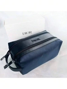 Christian Dior 海军蓝双拉链旅行收纳包，高档洗漱包 - 藏蓝色 - 查看 10