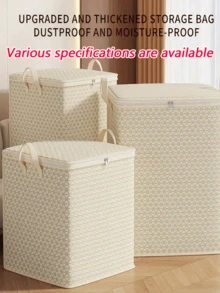 Caja de almacenamiento de tela de súper gran tamaño de 220 litros, adecuada para mantas, sábanas, ropa y ropa interior - portátil, ligera y fácil de transportar, equipada con cierre de cremallera y asa, se puede guardar debajo de la cama, es el mejor regalo para Navidad, decoraciones navideñas, decoraciones navideñas para el hogar