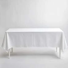 1Pc White Wrinkle-Resistant Polyester Tablecloth - Halloween Christmas Birthday Party Decor, White Table Cover For Outdoor Picnics, Weddings, Camping, Kitchen