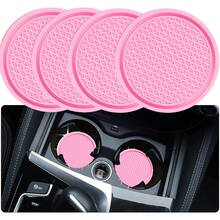 ZukMi 4pcs/set Pink Car Cup Holder Coasters - Pink - View 3