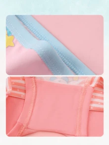 8 piezas de bragas para niñas pequeñas con diseño de sirena, de tela elástica suave y cómoda, para niñas de 4 a 7 años - Multicolor - Ver 7