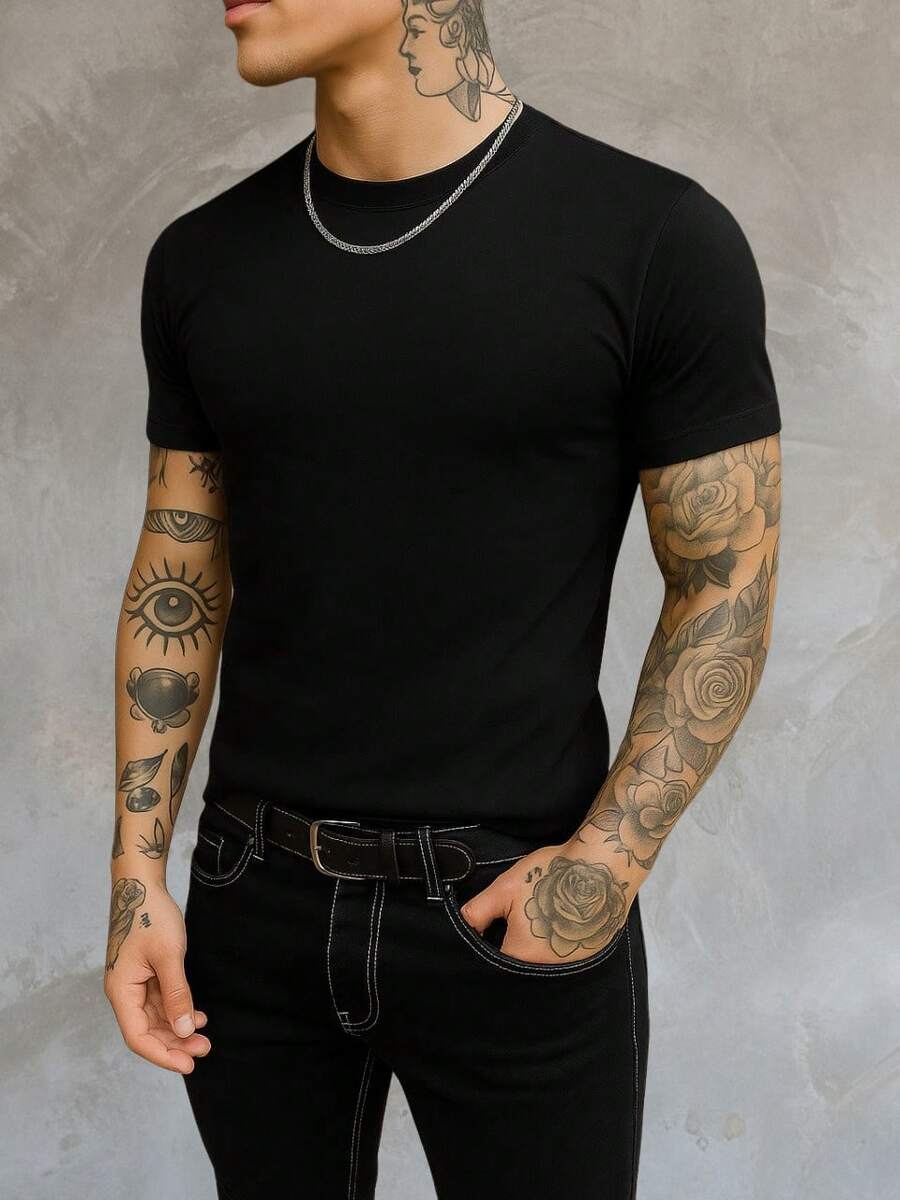 AMERICAN SHORT SLEEVE - ĐEN - Xem 1