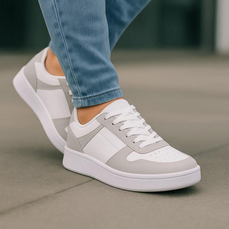 Women's Street Style Sneakers – Comfortable And Stylish For Any Occasion - Grey - View 1