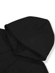 Buzzer Beater Black Graphic Hoodies Long Sleeve For Men Spring Summer Outdoor & Home Wear Hip-Hop Streetwear - 黑色 - 查看 7