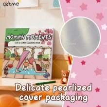 GDTME 1pc "Mom's Weekend Workout Time" Coloring Book, 24 Pages Thick Paper, 7.87*7.87inch, Recommended For Beginners, Stress Relief At Office, Parent-Child Interaction, Gift Giving, Whimsical Designs, Painting And Study, Colouring Book. - Exercise Time - View 3