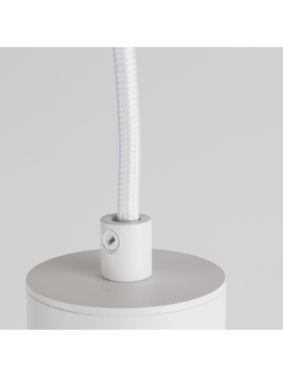 Alpinaluz Pack Of Moderne Minimalist Wit Aluminum Ceiling Hang Lamps In The Shape 20cm Tube GU10 Lamp Holder, Adjustable Height view 8