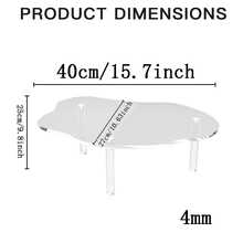 1个不对称亚克力咖啡桌，适用于床头柜、小型办公室、卧室、客厅、书房 - 彩色 - 查看 7