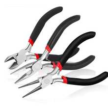 1pc/3pcs Diagonal Pliers + Round Nose Pliers + Needle Nose Pliers, Multi-Function Precision Pliers (With Wire Stripping Function, Jewelry Making, Beading And Flat Wire Processing Tools) Suitable For DIY Crafts And Repair - Black - View 10