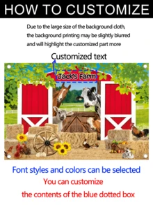 1pc Customizable 2D Flat Background Board, Rustic Farmhouse Style, Includes Red Barn, Farm Animals And Spring Meadow Scene - Made Of Polyester, Countryside Wall Decor, Features Cow, Horse, Sheep, Chicken, Duck, Turkey, Hay Bales And Sunflowers - Vibrant Colors, Suitable For Birthday Party Decor, Photography Backdrop, Easter And Seasonal Events - Easy Installation, No Electricity Required - Multicolor 2 - View 3