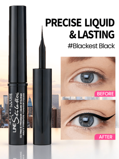 Maybelline Maybelline Line Stiletto Ultimate Precision Liquid Eyeliner - Blackest Black Blackest Black 0.05oz/1.5ml