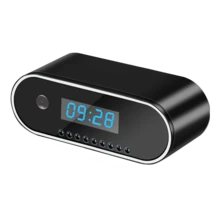 AIACMEA 这款WiFi安防摄像头时钟具备1080P高清夜视、移动侦测报警、循环录像、2.4GHz WiFi、USB供电和锂电池备用功能，支持远程实时查看和警报器报警——易于安装，适用于家庭、办公室、仓库监控。这款便携式智能安防摄像头配备数字时钟显示和2600mAh电池，是室内监控的理想之选。 - 黑色 - 查看 7