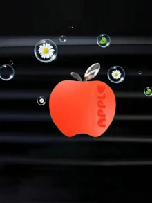 Ambientador de coche con forma de manzana de colores múltiples, incluye clip decorativo para rejilla de ventilación y almohadillas con fragancia. Mejora la decoración interior de tu coche con su diseño único de manzana y su agradable aroma floral. Se envía al azar, estilo antiguo o nuevo. - Multicolor - Ver 6