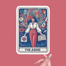 ADHD Awareness Reflective Vinyl Sticker - Durable, Suitable For Laptops, Water Bottles And Cars, Self-Adhesive, Asymmetrical Shape, Disposable, Car Decor | Prominent Slogan Sticker | Matte Surface School Supplies - Multicolor 1 - View 10