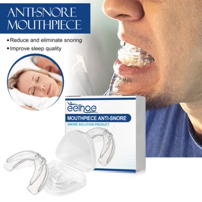 1 pieza/Caja Dispositivo anti ronquidos, respira libremente, protección dental anti rechinamiento de dientes