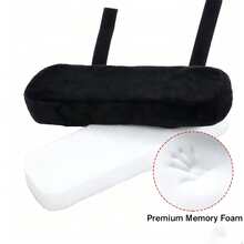 1pc Ergonomic Memory Foam Armrest Pad For Office Chair - Universal Fit Elbow Support Cushion For Pressure Relief, Comfortable Armrest Cover For Desk Chair, Wheelchair