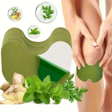 50 Pieces, Wormwood Patch, Knee Patch, Wormwood Extract Patch Knee Patch, Suitable For Neck, Shoulders, Back, Elbows, Joints, Hot Compress Breathable Knee Patch, Vitality Energy Heating Pad Penetrates Deep, - Long-Lasting Patch For Daily Use.