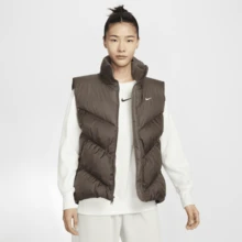 1pc Letter Graphic Zipper Up Sports Vest Down Coat - Black/Gray - View 2