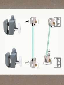 1 对浴室淋浴滚轮，方便实用的家居用品 - 彩色 - 查看 11