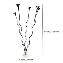 1pc Colorful Spiral Balloon Stick With Base, Comes With Adhesive Film, Suitable For Wedding, Birthday Party, Family Gathering, Christmas, Thanksgiving Decoration, Home Decor, Party Balloon Decoration (Balloons Not Included)