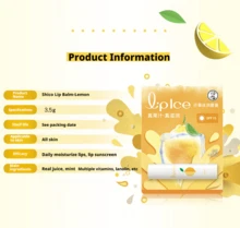 Fruity Lip Balm, Moisturizing, Lip Primer, Suitable For Men And Women, Lemon - Yellow - View 5