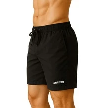 KIT 3 SHORTS COLC BERMUDA TACTEL ELASTANO ESPORTIVO ACADEMIA FITNESS DRY FIT VERÃO PRAIA CCI - Preto, Azul e Branco - Visão 8