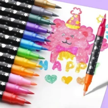 Metallic Marker 12/24/36/48/60 Double-Headed Glitter Pen - Nhiều màu - Xem 4