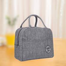 Bolsa Térmica Portátil Com Isolamento Térmico De Desenho - Cinza - Visão 1