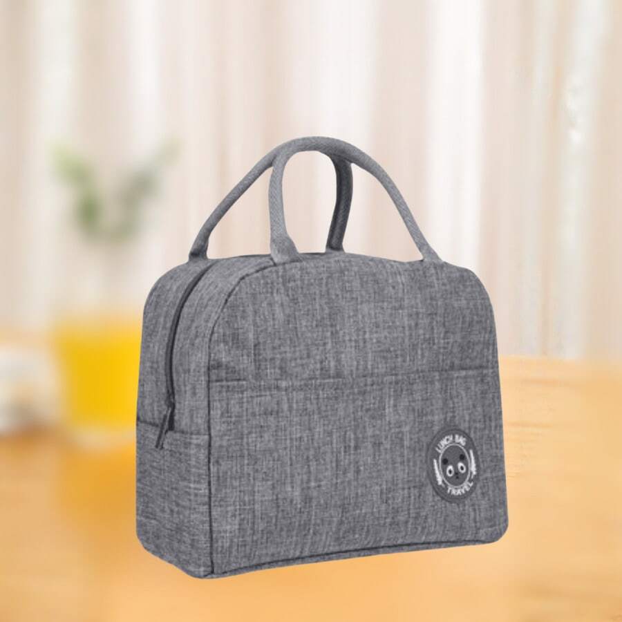 Bolsa Térmica Portátil Com Isolamento Térmico De Desenho - Cinza - Visão 1