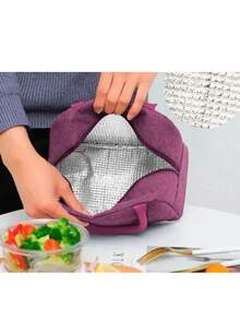 Portable Thermal Insulated Cooler Bag With Cartoon Pattern - Pink - View 5