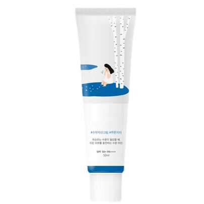 Protector laboratorio redondo | Protector jugo abedul | Protector solar hidratante savia abedul | Protector solar facial hidratante SPF 50+ | Protector solar coreano 50ml