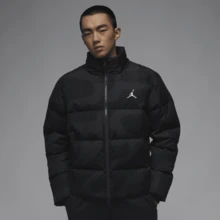 Chaqueta con cremallera y estampado gráfico para hombre - Negro/Gris - Ver 2