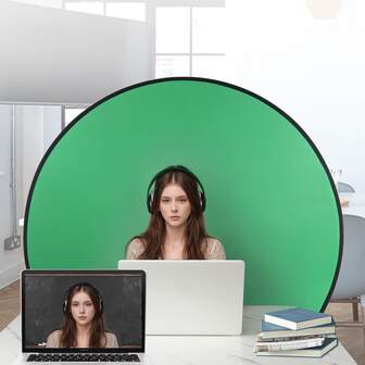 Foldable Photography Studio Backdrop Stand With Green Screen - Portable Lightweight Background For Live Streaming, Gaming, Video Conferencing, Home Office & Holiday Gifts (Halloween/Christmas) For Summer Vacation, Travel, Studio And Outdoor Fill Light, Live Streaming, Photography, Travel Vlog, Video Recording, Influencer Content Vacation Travel Studio Outdoor Live Streaming Travel Vlog Video Recording Influencer Content Photography Equipment