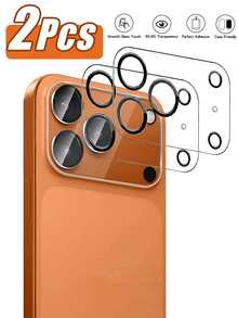 2pcs Camera Lens Glass Film [Multi-Layer Protection] Compatible With Iphone 17 Pro Max And 17 Pro Camera Lens Protector, Tempered Glass Cover, Anti-Glare For Night Photography, 3D Stereo, Protect Camera - Clear - View 16