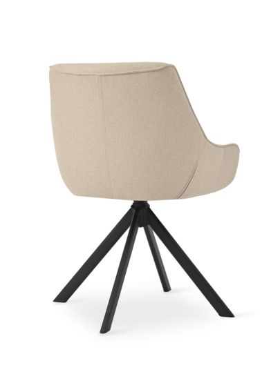 Goeurvant Stylish Suit Lapel Upholstered 360° Swivel Dining Chairs Armrests Metal Legs Room, Living Office Set Of Beige view 7