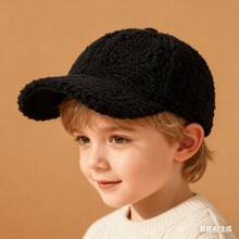 1pc Kids Baseball Cap, Warm 6-Panel Hat, Outdoor Sports Cap, Adjustable Size, Autumn/Winter - 1PC - View 1