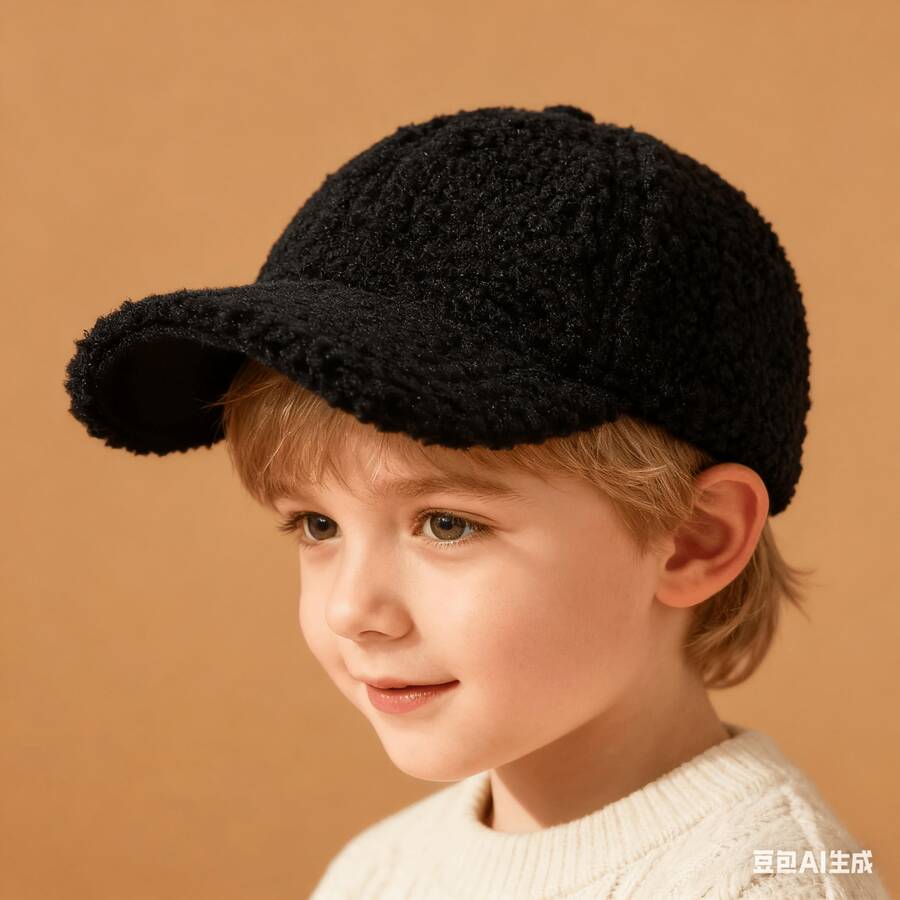 1pc Kids Baseball Cap, Warm 6-Panel Hat, Outdoor Sports Cap, Adjustable Size, Autumn/Winter - 1PC - View 1